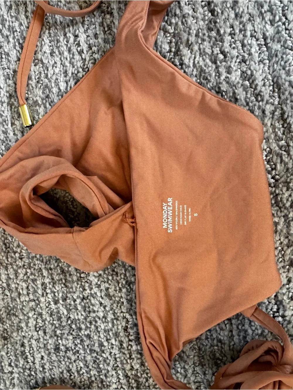 Monday Swimwear Rust Brown String Bikini